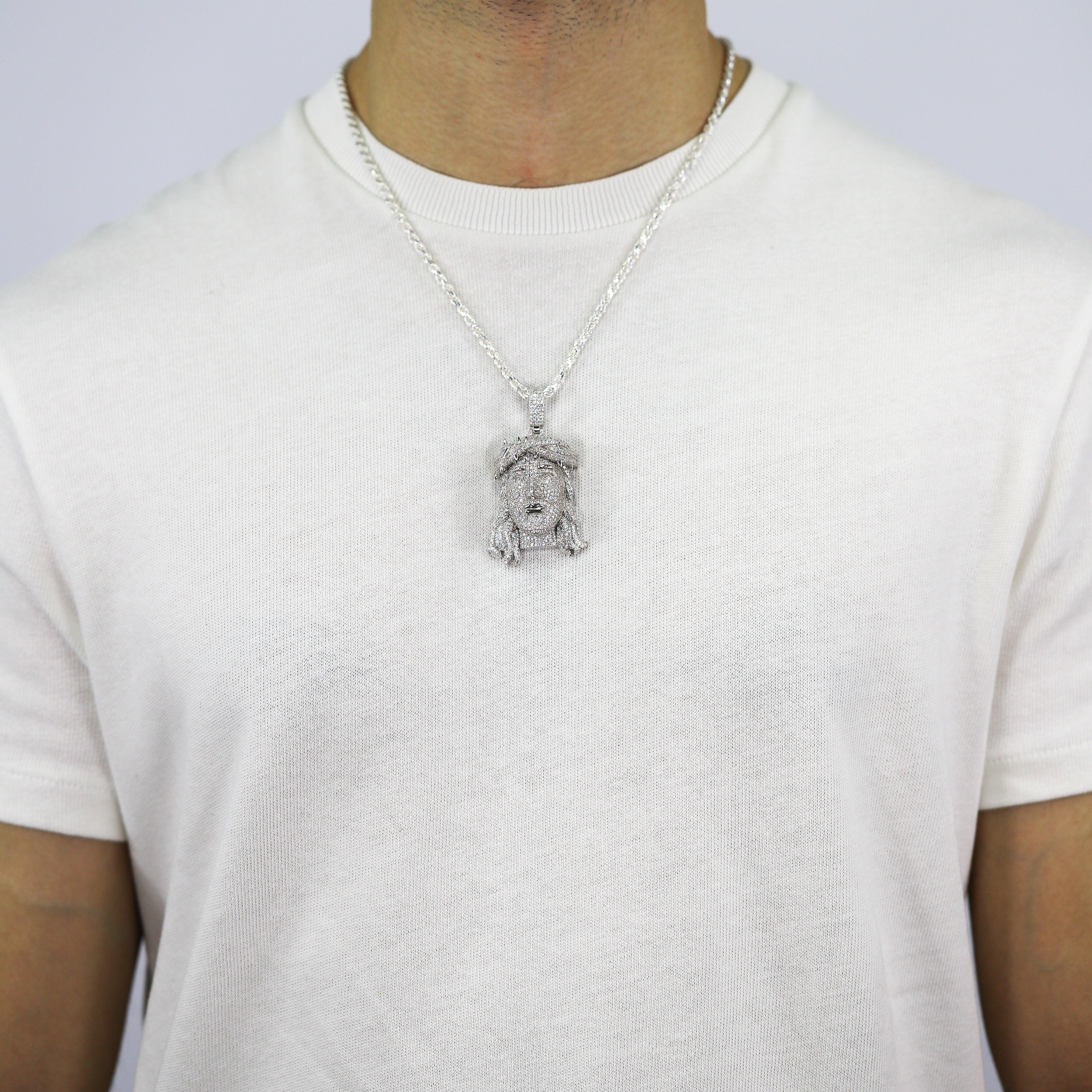 Fully Iced Out Jesus VVS Moissanite Pendant