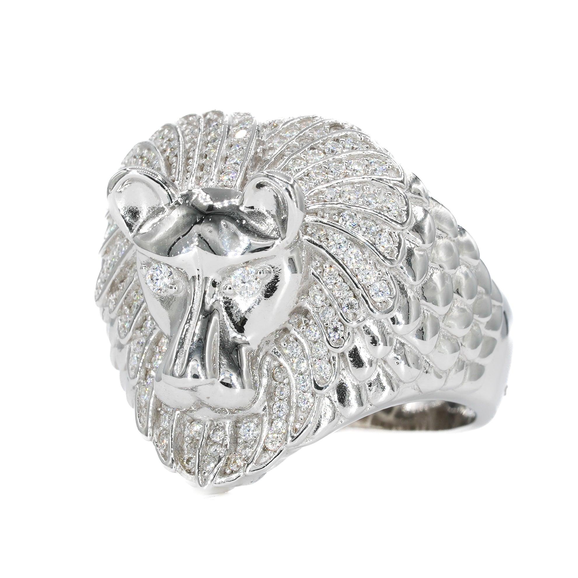 Iced Out Lion VVS Moissanite Diamond Ring