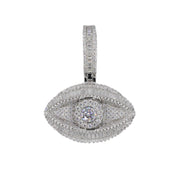 Baguette Iced Out Evil Eye VVS Moissanite Pendant