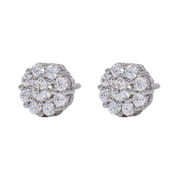 Iced Out Flower Earrings VVS Moissanite Daimond Earrings