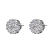 Flower VVS Moissanite Diamond Earrings