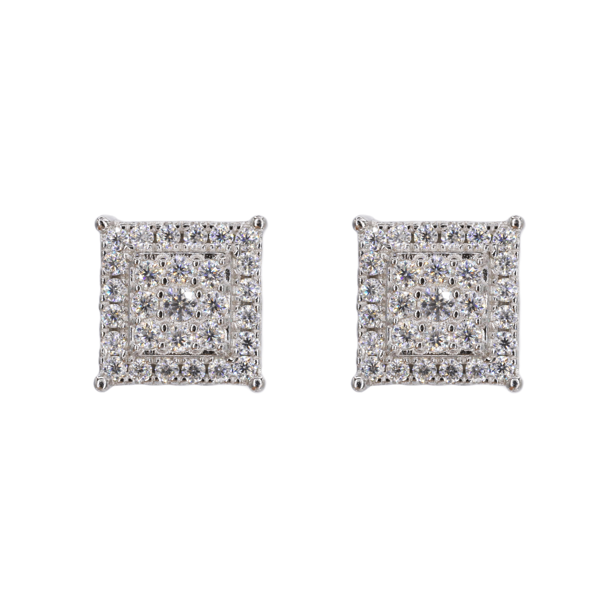 Square Chandelier VVS Moissanite Diamond Earrings