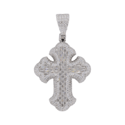 Baguette Gothic Cross VVS Moissanite Pendant