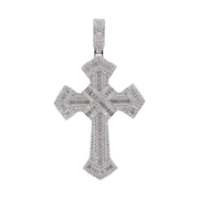 Middle Age Iced Out Baguette Cross VVS Moissanite Diamond Pendant