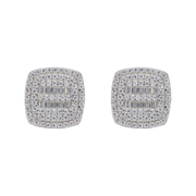 Baguette Middle Cushion VVS Moissanite Earrings