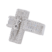 Baguette Jesus Cross VVS Moissanite Ring