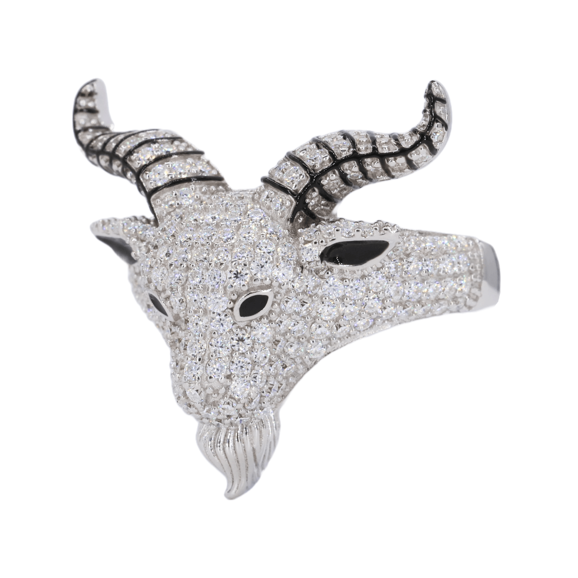 Iced Out GOAT VVS Moissanite Diamond Ring