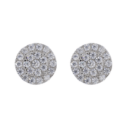 Circle Two Step Iced VVS Moissanite Daimond Earrings