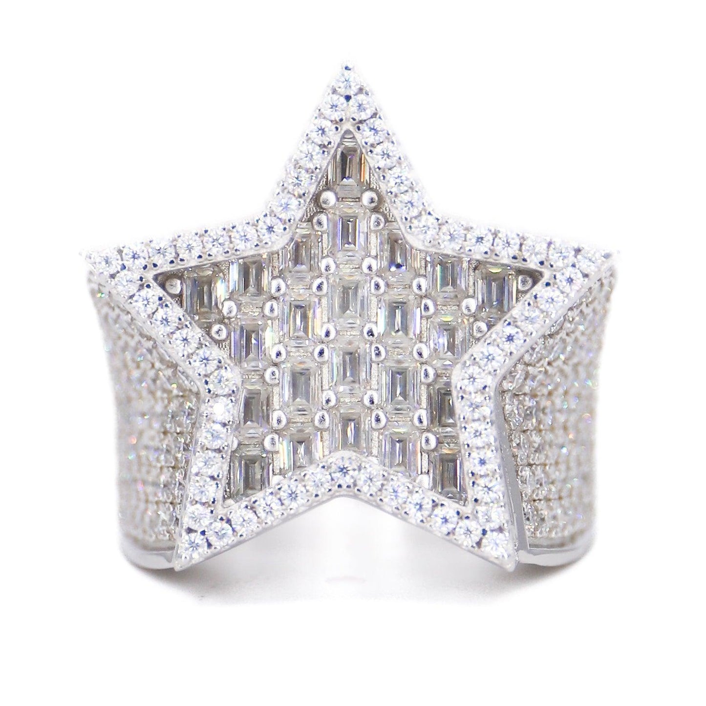 Baguette Star VVS Moissanite Ring