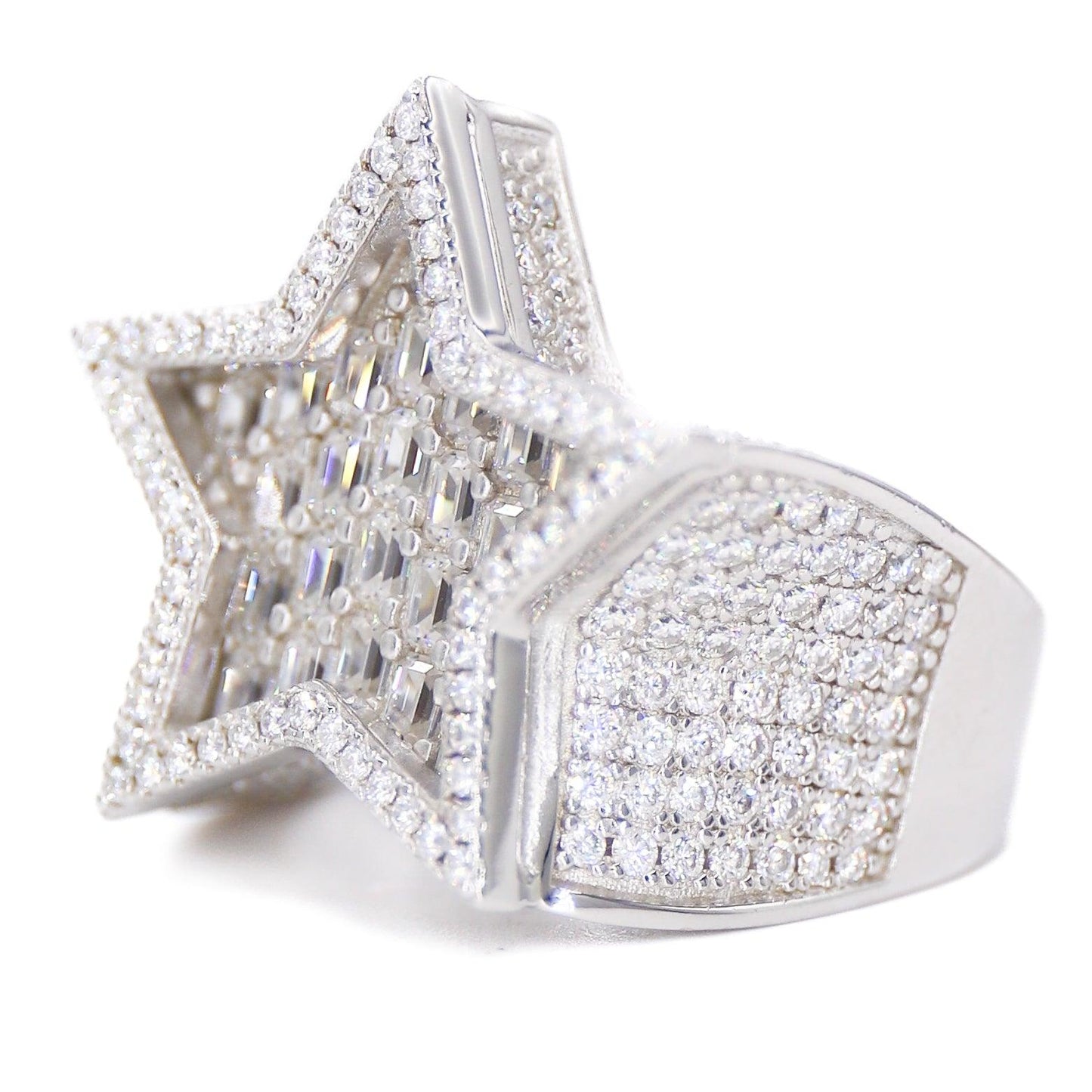 Baguette Star VVS Moissanite Ring