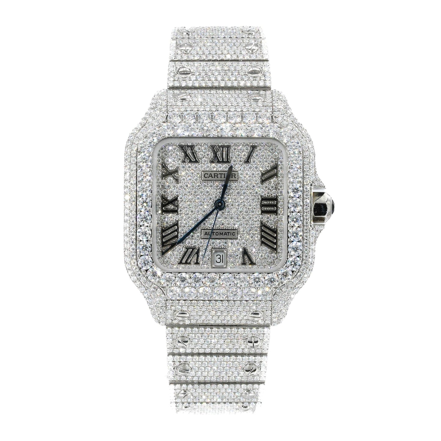 CS 41MM Moissanite Diamond Watch 20CT