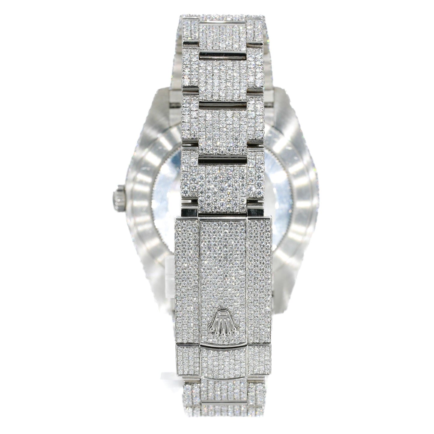 DJ 41MM Moissanite Diamond Big Stone Bezel Watch 22CT