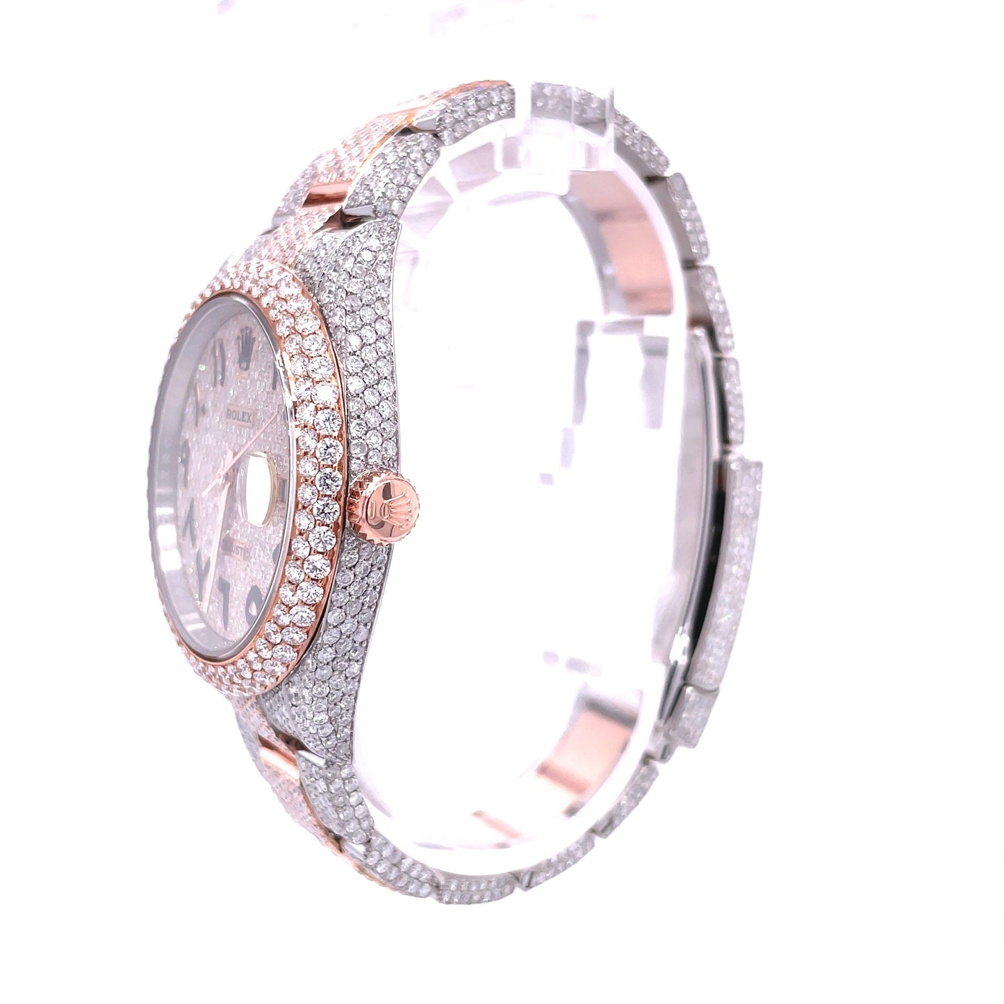 DJ Two-Tone Gold 41MM Moissanite Diamond Watch 22CT