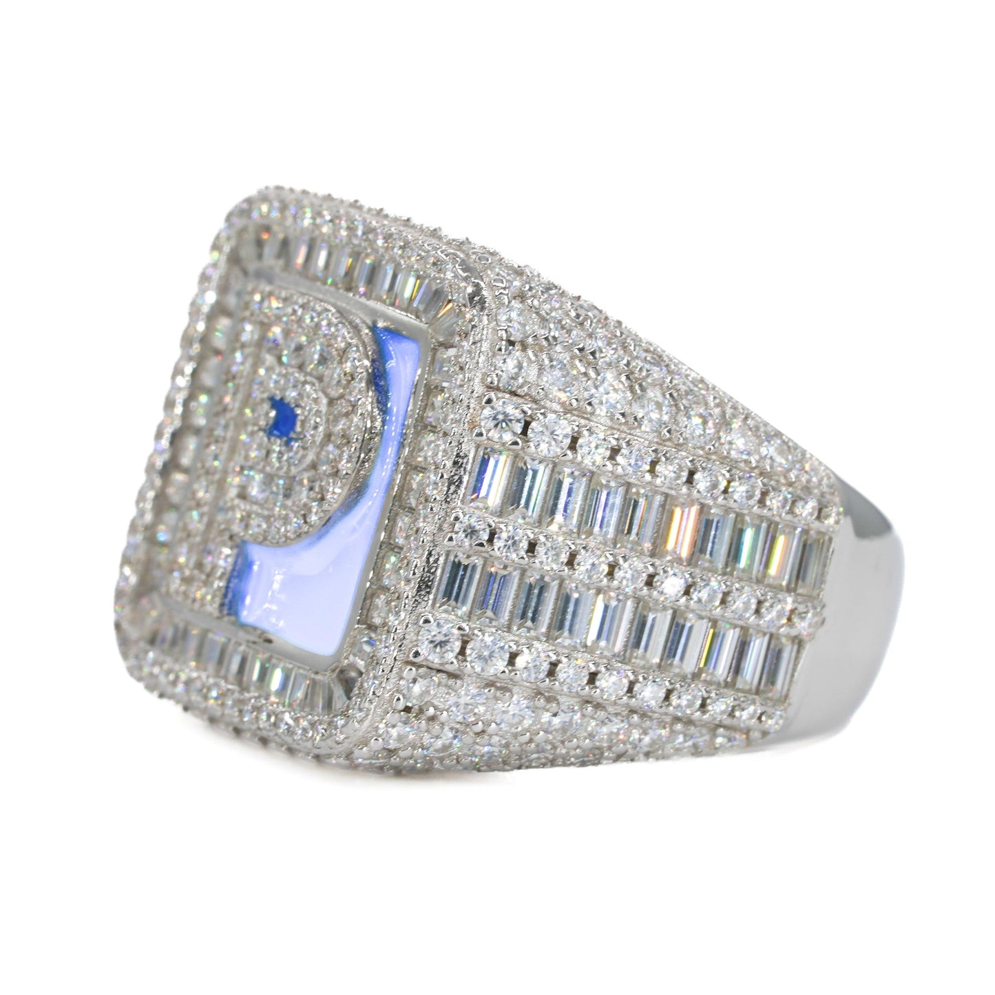 P Baguette VVS Moissanite Diamond Ring