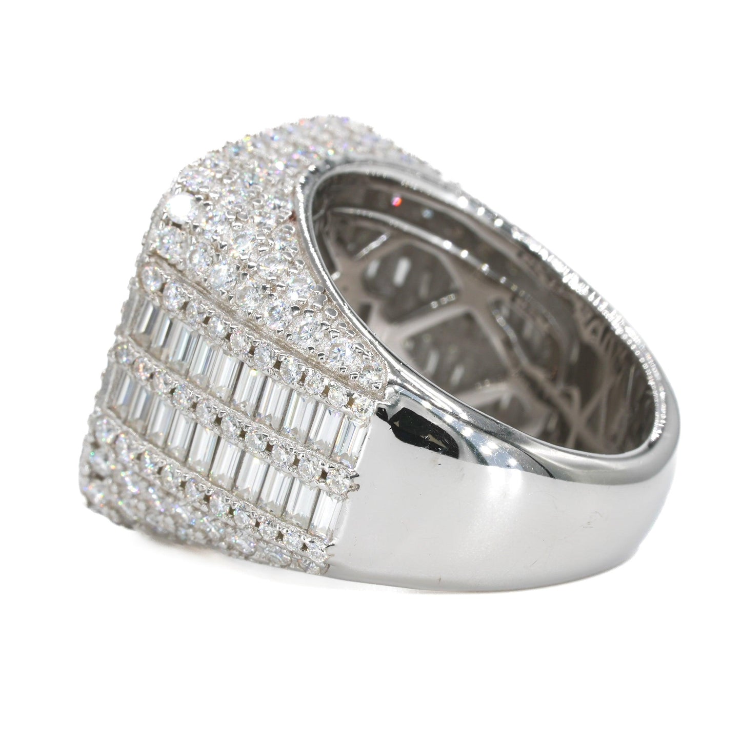 P Baguette VVS Moissanite Diamond Ring