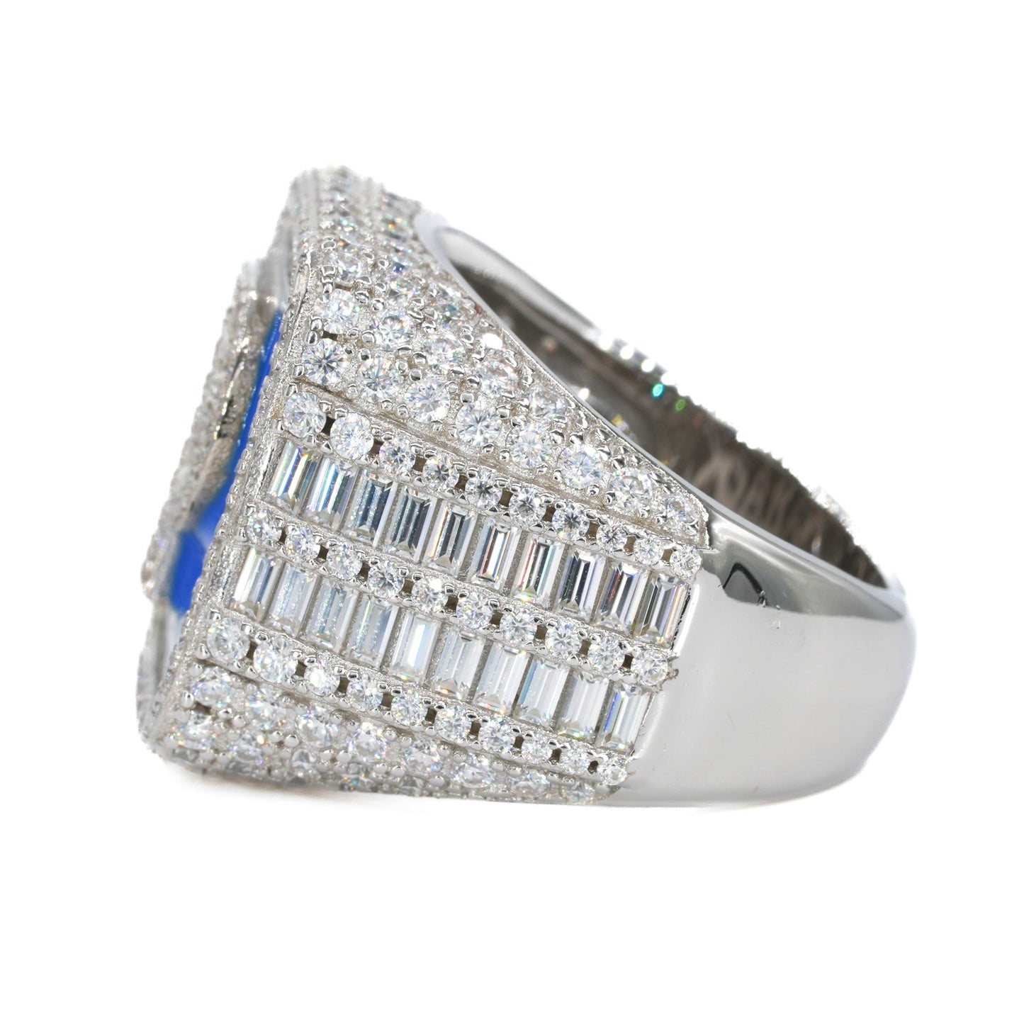 P Baguette VVS Moissanite Diamond Ring